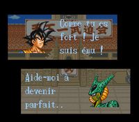 une photo d'Ã©cran de Dragon Ball Z sur Nintendo Super Nes